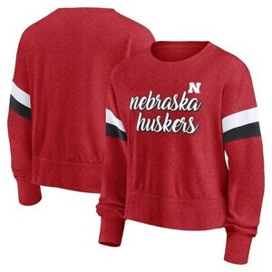Nebraska Cornhuskers NCAA Crew Neck Fleece Red Sweatshirt - Women's XL NWT